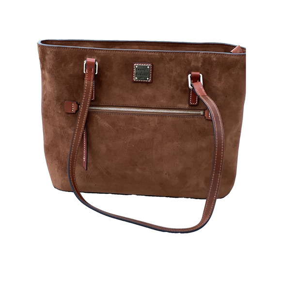 Dooney & Bourke Suede Shopper Amber bag Shoulder Bag caramel A384646 - Picture 1 of 7